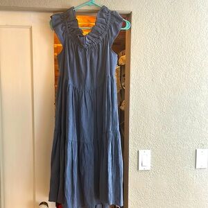 NWOT Ulla Johnson size 8 blue/grey midi dress